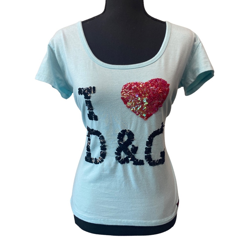 VTG Y2K D&G Sequin Tshirt